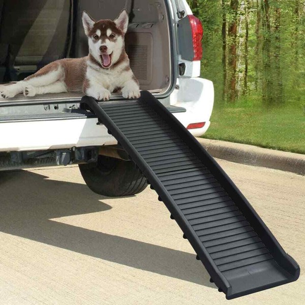 Hunderampe Klappbar Hundetreppe Hundeautorampe Rampe Treppe 155,5X40X15,5 Cm NEU-image