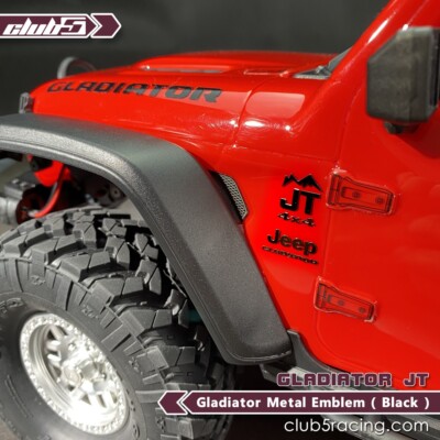 Emblema Carrozzeria Metallico Nero Per Axial SCX10 III Jeep Gladiator (1/10) - Club 5 Racing - Foto 1
