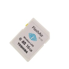 Used Toshiba FlashAir 16GB Wireless LAN Wi-Fi SD Card SDHC Class 10 W-03