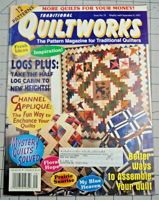 Vintage Traditional QUILT WORKS Quilt Magazine Issue 51 Sept 1997 12 Patterns