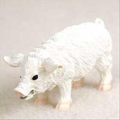 Pig Pink Animal Tiny One Miniature Small Hand Painted Figurine