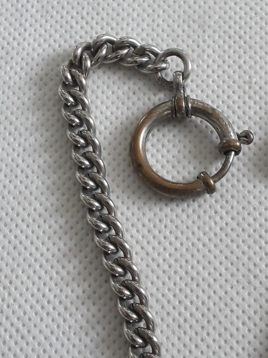 Chaînette Argentée Pour Montre De Poche Vintage - Ancienne, Occasion