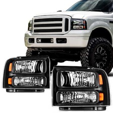 For 05-07 Ford F250 F350 F450 Super Duty Headlights Assembly Pair Front Headlamp