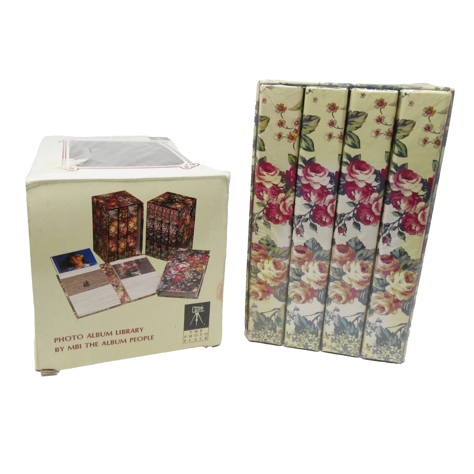 Álbumes de fotos de cartón floral multicolor y cajas