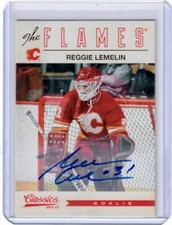 2012-13 Panini Classics Reggie Lemelin Auto Card Calgary Flames