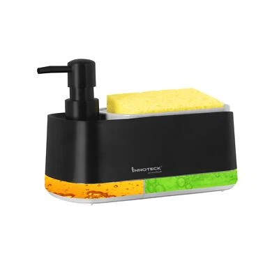 Innoteck Essentials 3-in-1 Hand- und Spülmittelspender mit Schwammhalter