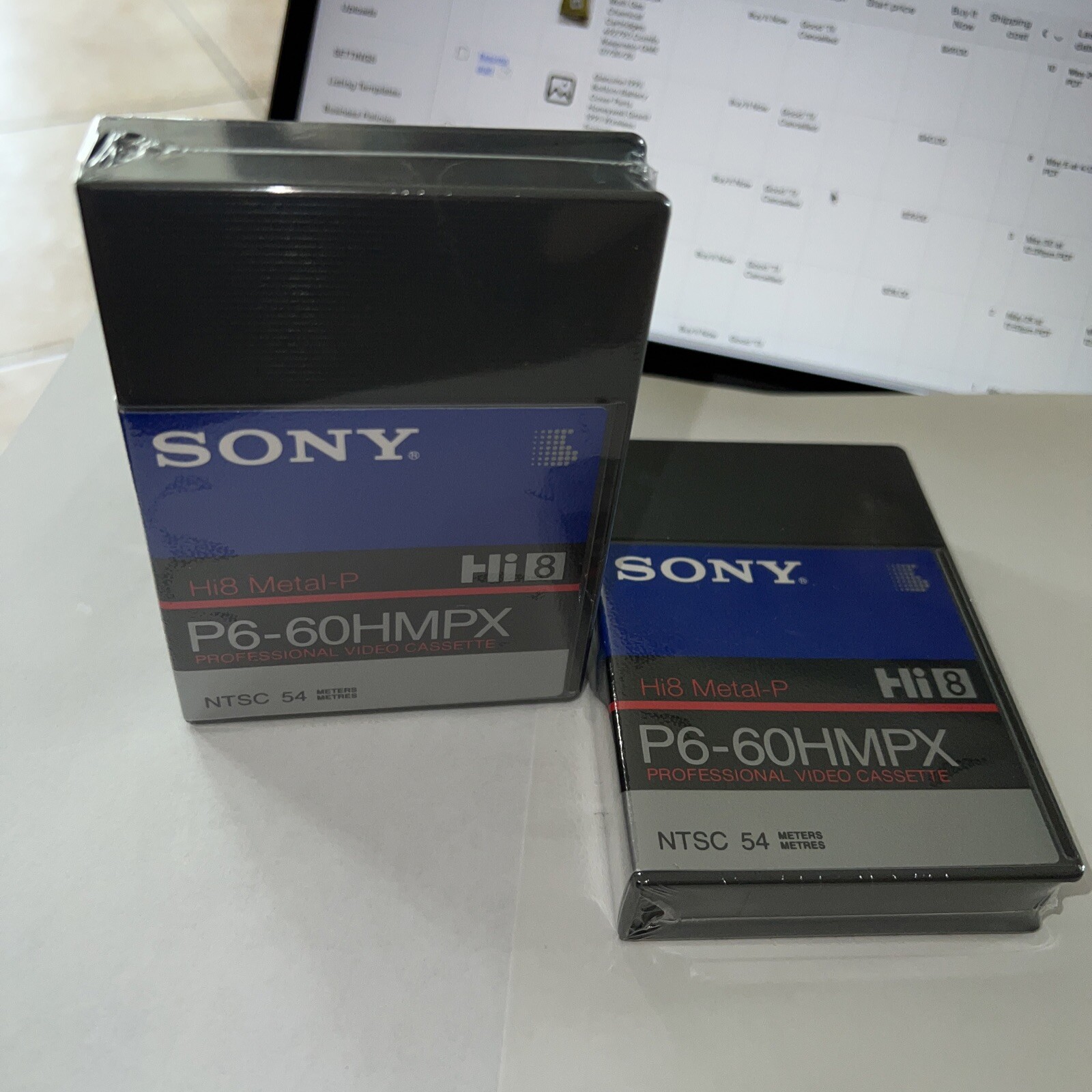 lot 2 Sony Hi8 MetalP P660HMPX Metal Particle Tape Professional video