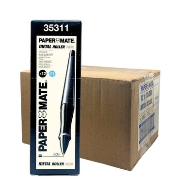 Paper Mate Metall Tintenroller - Großpackung 144 Stifte (schwarz) (brandneu in Box)