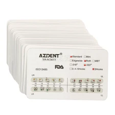 Dental Orthodontic Metal Brackets Braces Standard Roth Slot 0.022 Hooks 3 AZDENT