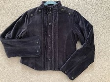Age Of Love Nataya~vtg. Gorgeous Short Lined Velvet Jacket~victorian~size M~navy