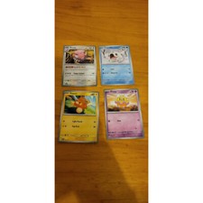 Pack of 4 Pokemon Flittle HP 150, Pawmi HP 100, Blissey HP 60, Cetoddle TCG Card