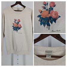 Banana Republic Vtg 80s 90s Rose Thorn Logo Graphic Sweatshirt M Streetwear Crew