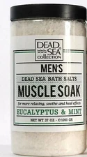 Dead Sea Collection 37 Oz Men's Muscle Soak Bath Salts~ Eucalyptus & Mint