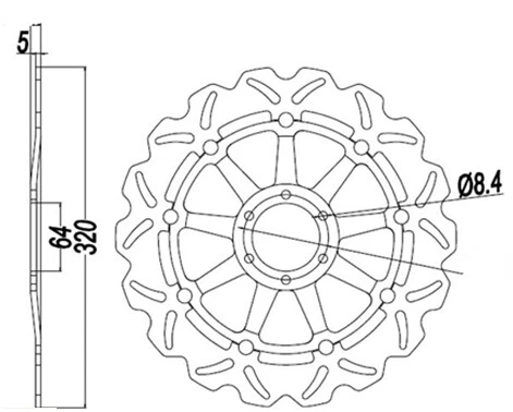 Front Brake Disc Rotor For Moto Guzzi BREVA 850 GRISO V85 v10 V11 NORGE SPORT 8V - Image 2 of 4