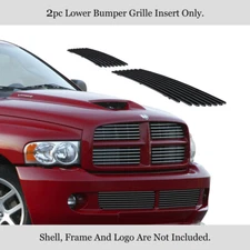 Fits 2004-2006 Dodge Ram SRT 10 Black Lower Bumper Billet Grille Insert