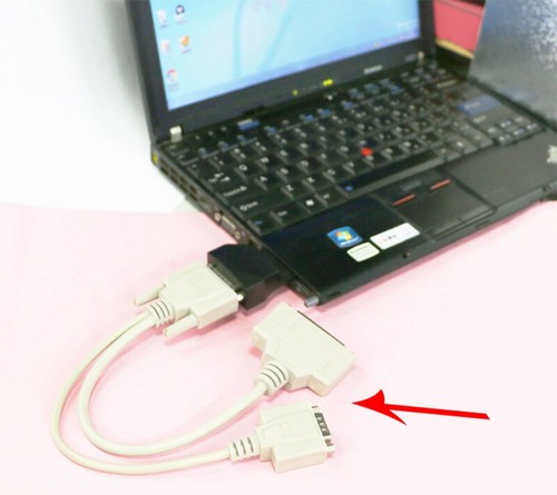 PCMCIA Express 34 to RS232 RS-232 Serial DB9 CardBus parallel port Adapter Card - Photo 3/3