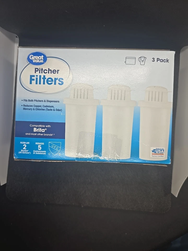 Paquete de 3 filtros de agua de repuesto de gran valor (compatible con Brita) NUEVA CAJA ABIERTA Foto 2 de 3