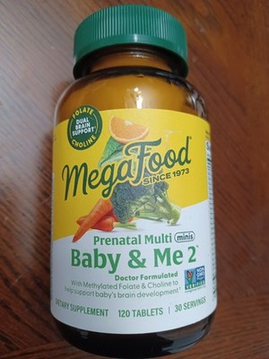 Baby & Me 2 Prenatal Multi Minis 120 Tabs  by MegaFood Exp. 09/2026