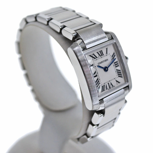 Cartier Tank Francaise W51008Q3 20mm Quarz weiß Damenuhr - Bild 3 von 12
