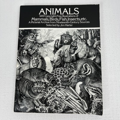 Animals 1419 Copyright Free Illustrations Of Mammals Birds Fish Insects 1979 SC