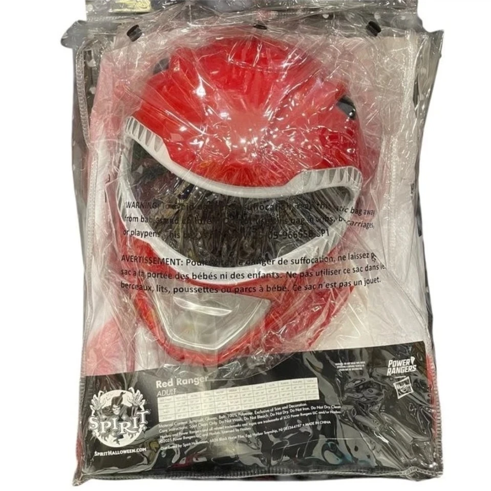 Disfraz de Power Ranger rojo Spirit para adulto - Mighty Morphin Power Rangers tallas varían Foto 2 de 3