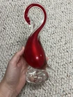 Vintage Mid Century MURANO Venetian Art Glass DUCK FIGURINE 8" tall Red Orange