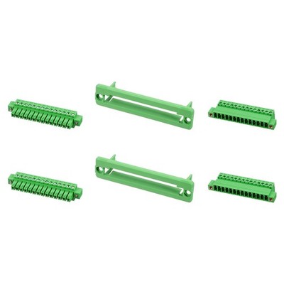 2Set 14 Pin 3.5mm Pitch PCB Flange Mount Screw Terminal Block Connector Plug