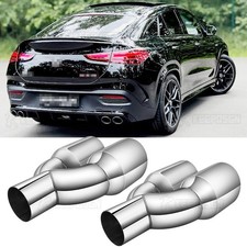 For Mercedes-Benz GLE53 AMG 2X Exhaust pipe 2.5" Inlet 3.5" Dual Outlet Weld On