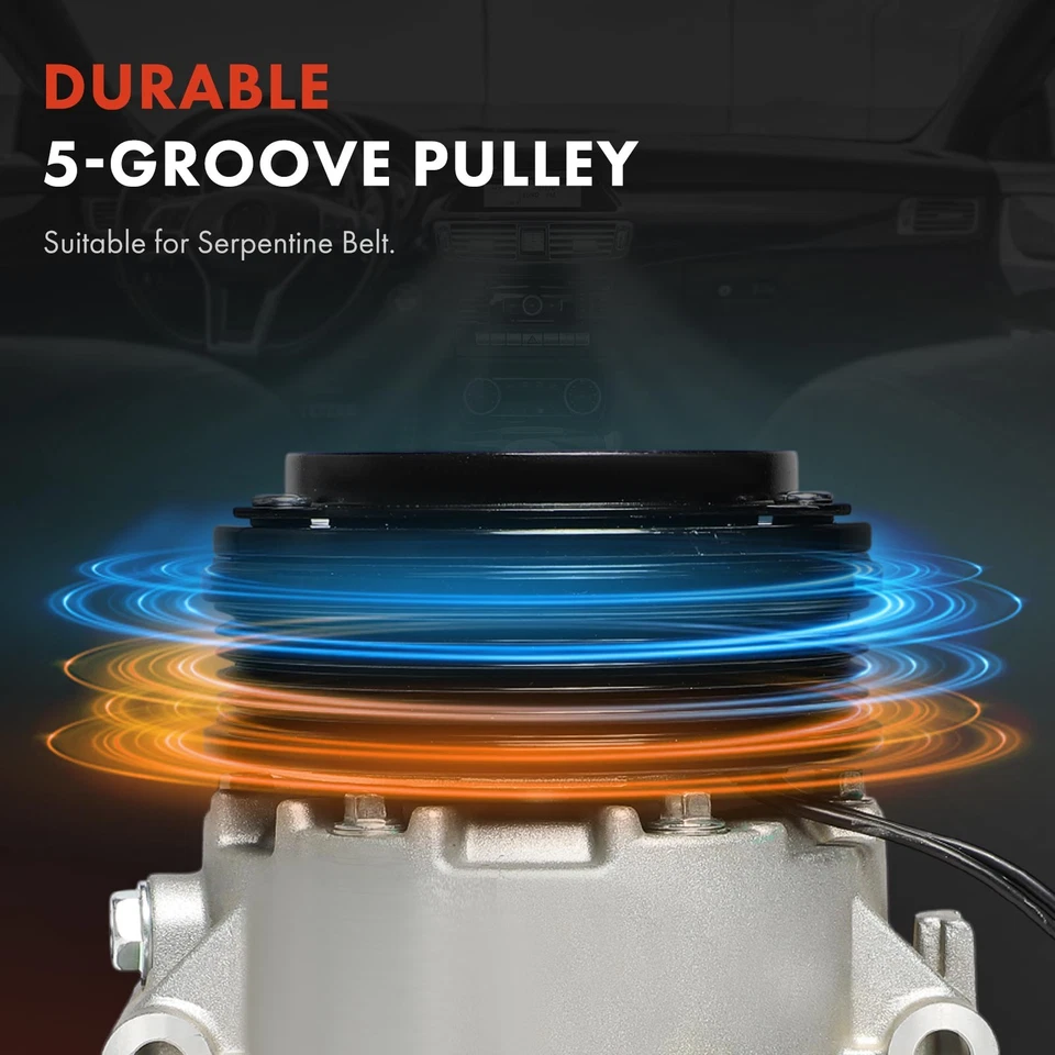 Compresor de aire acondicionado con polea de 5 ranuras para Chevy Tornado 2004-2010 Corsa 2003-2008 Foto 4 de 4