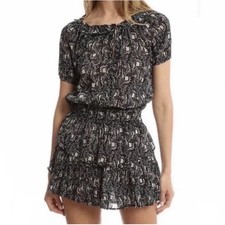 LoveShackFancy Vintage Paisley Poppy Ruffle Skirt Mini Dress size 2