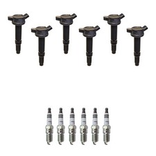 Denso 6 Ignition Coil 6 NGK Ruthenium Spark Plugs Kit For Escape Fusion 3.0 V6