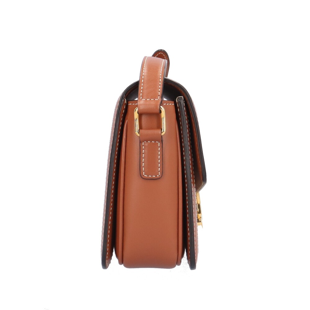 【関税&送料込】Celine Teen Triomphe Leather Shoulder Bag TEEN TRIOMPHE BAG IN shiny calfskin - BLACK | CELINE