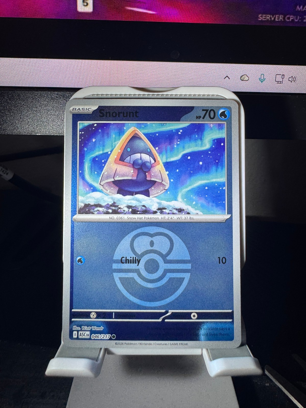 Pokemon TCG Snorunt (Love Ball) Reverse Holo 046/217 Ascended Heroes