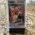 2025 Panini Donruss Donruss Threads Drake Maye #DTBH-DME (MEM) Light Blue Relic