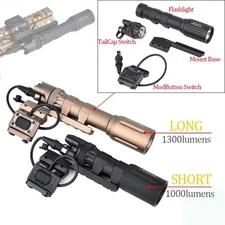 WADSN Tactical Flashlight PLH/V2 Metal Offset Mount Base ModButton Press Switch