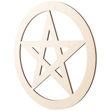  Sacrifice Wooden Pentacle Pendant Wooden Altar Pentacle Ritual Ornament