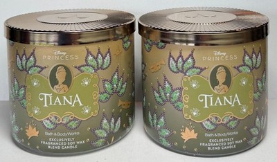 *NEW* DISNEY PRINCESS ~ TIANA ~ 2PK ~ 3 Wick CANDLE  ~ Bath & Body Works ~