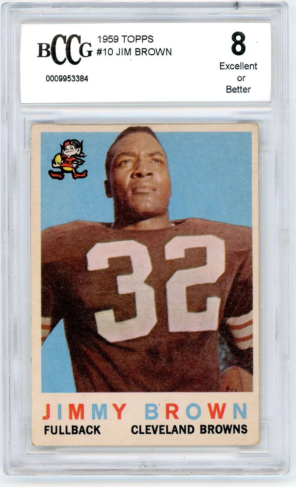 1959 Topps Jim Brown #10 BVG 8