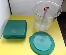 Tupperware Acrylic Round Pick A Deli Pickle/Olive/Egg 6 Cups & Sandwich Keeper