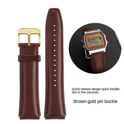 Leather Strap For Casio AE1200 A158W A168 F91W F84 F105 A159 Watch Band 18mm - Picture 10 of 15