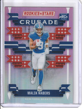 2024 Panini Rookies & Stars Malik Nabers RC Crusade Pink /75 Giants Rookie
