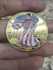 2019 1oz Silver American Eagle colorized