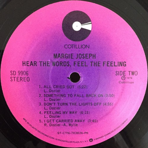 Margie Joseph - Hear The Words, Feel The Feeling (LP, Album, PR) (Very Good (VG) - Foto 4 di 4