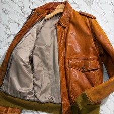 Giacca da volo in pelle Schott USA made anni 80 taglia 36 marrone chiaro vintage