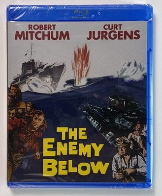 THE ENEMY BELOW (1957) Blu-ray KINO LORBER Robert Mitchum OOP NEW SEALED