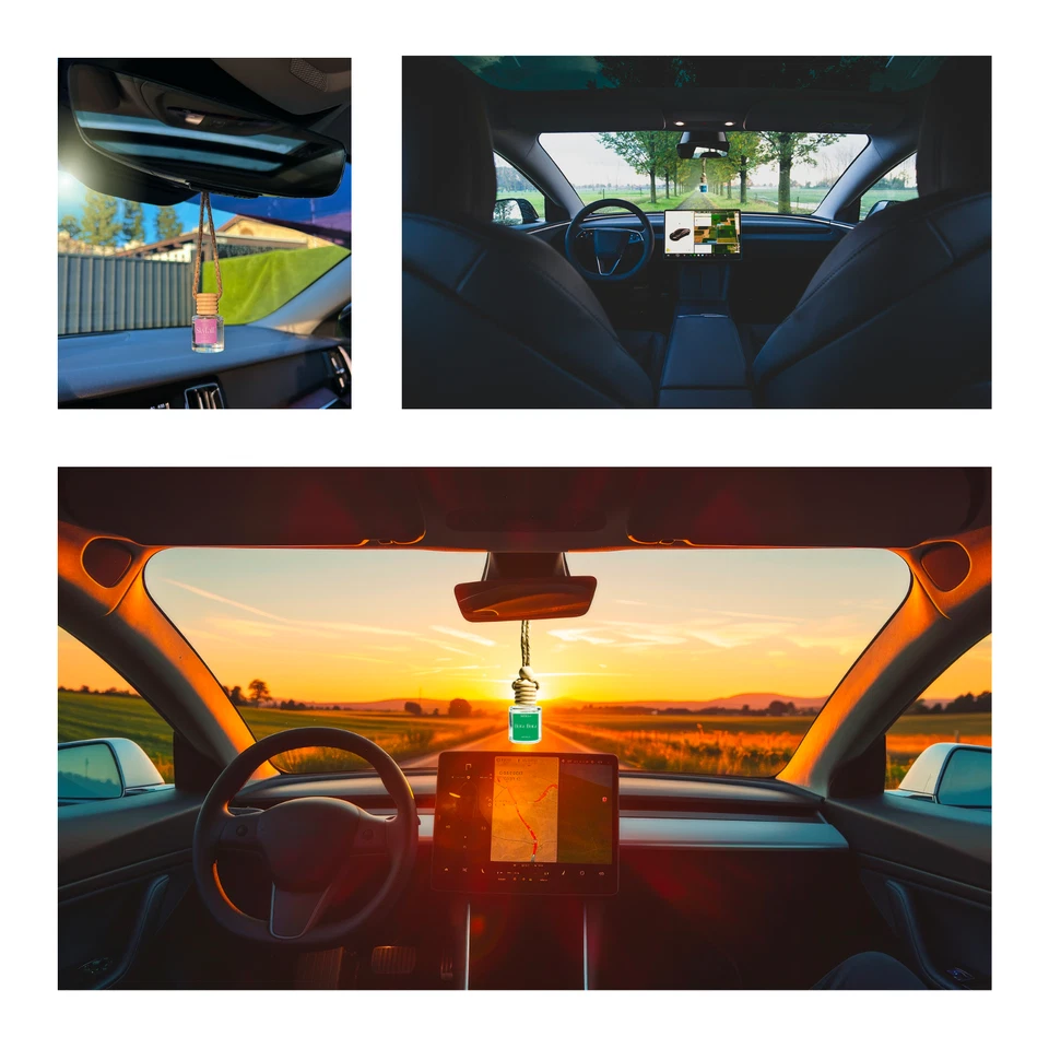 Ambientador de aire para coche 2 piezas caoba madera de teca difusor de coche aceite de fragancia amaderada Foto 4 de 4