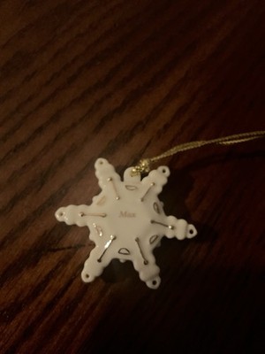 Lenox Snow Flake Ornament with the name Max