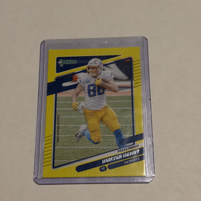 2021 Panini Donruss - Hunter Henry #48 Press Proof Yellow