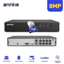 ANNKE 4K 8MP 8CH NVR Video Recorder for 3MP 5MP 8MP PoE Security Camera System