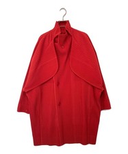 HOMME PLISSE ISSEY MIYAKE COVER AND FOLD PLEATED Jacket COAT TOMATO RED SIZE 1